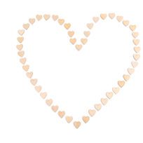 Corazón con 50 corazones de madera - LOVERSpack
